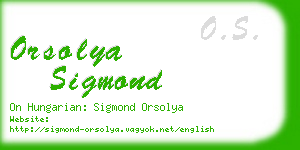 orsolya sigmond business card